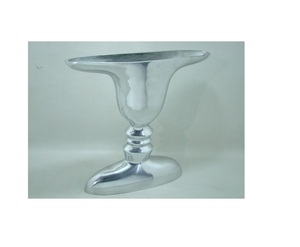 Florero y maceta de alta calidad de diseño moderno, acabado plateado de aluminio para decoración del hogar, sala de estar y dormitorio - Product Image 3