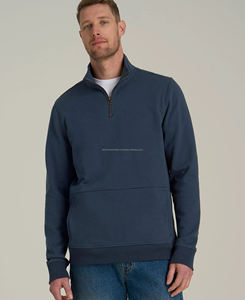 เสื้อสเวตเชิ้ตผู้ชายคุณภาพพรีเมียม ผ้าฟลีซผสมโพลีเอสเตอร์/คอตตอน แบบซิปครึ่งตัว ระบายอากาศได้ดี ลายเรียบ ปักลาย กระเป๋าตั้ง ดีไซน์ดิจิทัล - Product Image 1