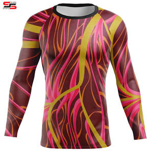 เสื้อรัดรูปแขนยาวแห้งเร็วสำหรับผู้ชายเสื้อกีฬาพิมพ์ซับลิเมชันผ้าสแปนเด็กซ์ระบายอากาศได้ดี - Product Image 6