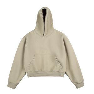 Personnalisé 400GSM Lourd 100% Coton Éponge Française Surdimensionné Baggy Boxy Pull Court Vêtements d'Hiver Sweat à Capuche de haute qualité - Product Image 6