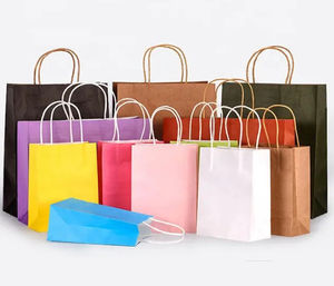Custom Eco-Friendly Kraft Paper <b>Bags</b> <b>Gold</b> Foil Drip Recyclable Matte Aesthetic Coated Paper for Luxury Brand Supermarket - Product Image 3