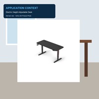 Bureau debout électrique réglable en hauteur avec plateau de 1000 x 600 mm, moteur simple et contrôleur de mémoire