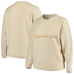 Sudadera con cordón lavada para mujer con estampado gráfico transpirable y cuello redondo acogedor de algodón 100% personalizado - Product Image 4