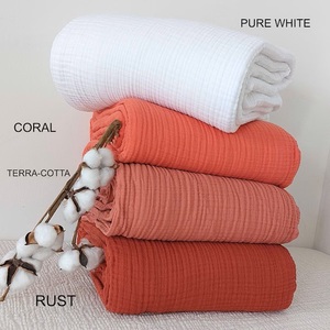 Vente en gros Tissu en mousseline de coton 40 '' / 101cm de largeur supplémentaire Tissu en gaze de coton double Mousseline 100% Tissu en coton au mètre, Yard - Product Image 3