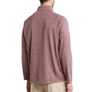 <b>Men's</b> Fashionable Summer Quarter Zip T-<b>Shirt</b> 100% Cotton with Stand Collar and Front Pocket Breathable - Product Image 3