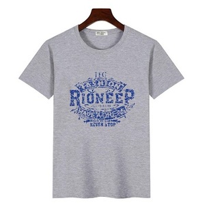 โลโก้เสื้อยืดน้ําหนักเบาเสื้อทีผ้าฝ้าย 100% ผู้ชายเสื้อยืด 180 ถึง 200 GSM พิมพ์เสื้อยืดสําหรับชาย - Product Image 1