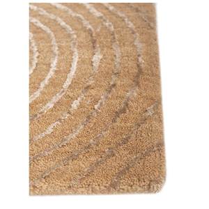 Azalea Hand Knotted <b>Wool</b> & Bamboo Silk Rug Beige & <b>Brown</b> 10mm Thick Abstract Design for Home & Hallway Rectangle Model-Esk-346 - Product Image 4