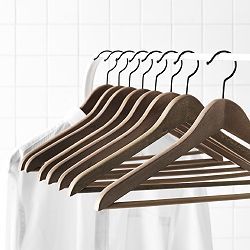 LOOKING HANDMADE BEST High Quality Boutique Style a Grade Lotus <b>Wooden</b> <b>Hanger</b> With Notches with Bar Suit <b>Hanger</b> - Product Image 3