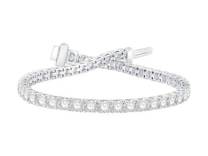 Pulsera de Diamantes Cultivados en Laboratorio con Corte Redondo, 6.00 Ct, E-F VS, en Platino, Regalo de Aniversario de Bodas - Product Image 1