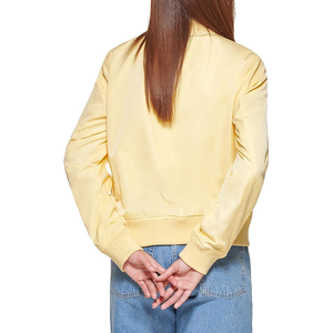 Chaqueta Bomber de lana personalizada de alta calidad para mujer, ajustada, estilo universitario, transpirable y de tendencia, Color sólido para invierno - Product Image 3