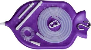 Kit de Bolsa de Enema Morada de 2 Cuartos de Galón HealthAndYoga, a Prueba de Fugas, Calidad Premium, Fabricante de la India - Product Image 2