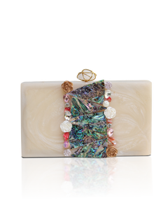 Elegante bolso de mano de alta calidad para mujer con cadenas de perlas bordadas borlas con cuentas decoración de flores de diamantes para fiestas de bodas - Product Image 4