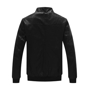Men's Premium Quality Winter Jacket Casual Style with Genuine Leather Breathable Hooded <b>Stand</b> Zipper Plain Dyed Sustainability - Product Image 3