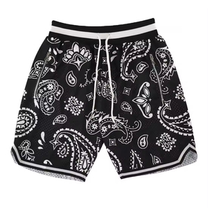 Short de basket-ball noir à séchage rapide pour hommes, de bonne qualité, quantité minimale de commande bas fabriqué au Pakistan, avec poches latérales, vente en gros - Product Image 1