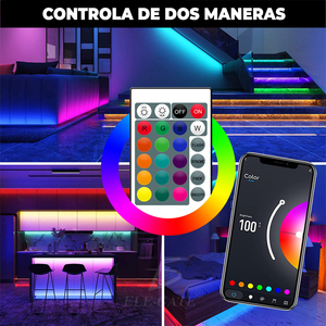 Striscia LED RGB 5050 Bluetooth da 10M con Controllo APP, Luci Musicali, PCB Nero Tagliabile, Connettività USB, Certificazione ETL - Product Image 3