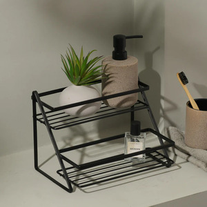 Stylish Metal & Glass Spice <b>Rack</b>: Sleek Storage for Your <b>Kitchen</b> Essentials - Product Image 4
