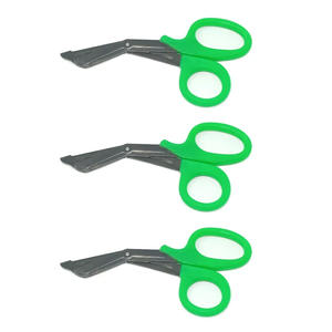 Tijeras de utilidad verde de 7,25 \ "para vendaje EMT/EMS, suministros de enfermera paramédica, fórceps de acero inoxidable, fuente de alimentación Manual - Product Image 4
