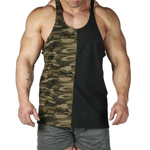 คุณภาพสูงยิมเสื้อกล้ามCUSTOM Singletsผู้ชายกล้ามเนื้อTanktop Casual USAขนาดยืดผู้ชายTanktopsโลโก้ที่กําหนดเอง - Product Image 1