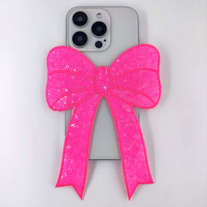 Parche de Lentejuelas de PVC con Diseño de Lazo Bordado, Elegante y Brillante, para Planchar - Product Image 3