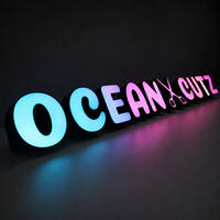 Enseigne lumineuse 3D personnalisée en métal doré EZD, logo rétroéclairé pour vitrine, bureau, hôtel et publicité de bâtiment commercial
