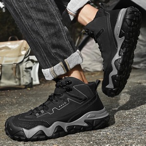 Nouvelles Bottes d'Hiver Montantes en Cuir Véritable pour Hommes 2026, Doublées Polaire, Chaudes et Isolées, Chaussures de Randonnée et de Sport d'Extérieur, Grandes Tailles - Product Image 3