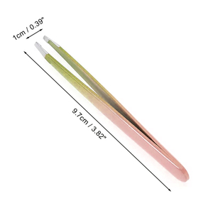 Pinzas para cejas de alta calidad, pinzas de extensión de cejas con agarre antideslizante simple recubierto de papel con punta inclinada - Product Image 5