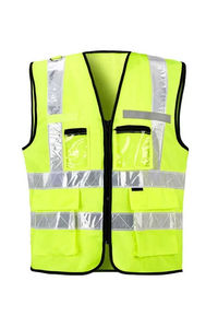 Gilet de sécurité réfléchissant haute visibilité 2025 pour hommes, manches longues, vêtements de travail haute visibilité en polyester - Product Image 3
