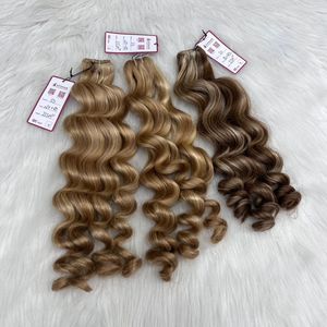Machine à coudre trame extensions de cheveux # 1B + 3 extensions de cheveux ondulés cheveux trame prix de gros couleur personnalisée - Product Image 1