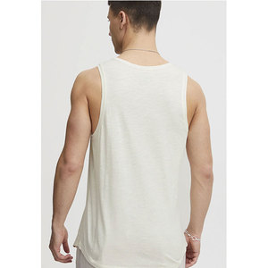 Camiseta sin mangas informal de algodón 100% de 220 g/m² para hombre con bolsillo frontal, jersey de gimnasio, venta al por mayor, ropa deportiva de calle, atlética, para correr, corte largo - Product Image 5