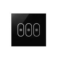 Custom Printing Screen 2mm 3mm 4mm Tempered Touch Control Light Switch Glass Panel Wall Touch Electrical Light Switch Glass