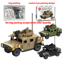 Miniatura de Vehículo Militar de las Fuerzas Especiales, Coche de Policía SWAT, Juguete de Bloques de Construcción a Escala para Niños