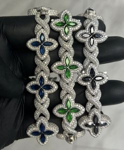 Trending Ruby Hip Hop Bracelet VVS Moissanite Lab Grown Diamond ETA Quartz Custom Made Iced Pointer Stainless Steel Strap - Product Image 1