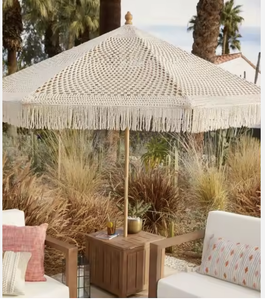 PARAPLUIE DE LUXE EN CROCHET PATIO EN COTON MACRAME - Product Image 6