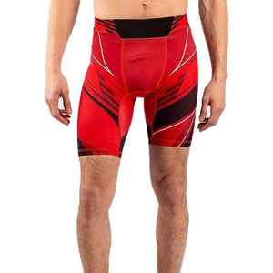 Custom Made Red Solid Compression <b>Shorts</b> Breathable Eco-Friendly Canvas Tights Casual MMA Vale Tudo Design Waterproof Quick Dry - Product Image 6
