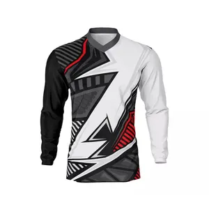 Camiseta con diseño de logotipo personalizado para Motocross, camisa de secado rápido con impresión por sublimación