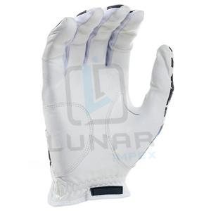 Gants de golf en maille doublés vert en cuir Cabretta à bas prix Sangle réglable et logo sur le poignet Gants de golf en cuir Cabretta personnalisés - Product Image 2