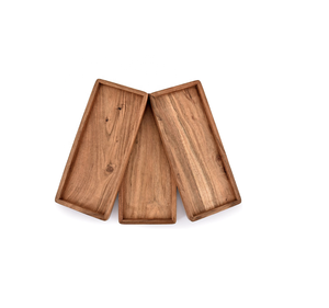 Plateau de service rectangulaire en bois fait main, non fini, sans danger pour les aliments, pour usage domestique - Product Image 4