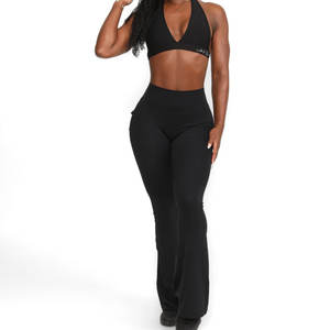 Leggings de yoga push up taille haute sans couture pour femmes respirant antibactérien au genou Spandex/Nylon pantalon de gymnastique Butt Scrunch - Product Image 4