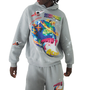 เสื้อฮู้ดผ้าบาติกสำหรับผู้ชายผ้าฝ้าย100% 420หนา GSM ผ้าเทอร์รี่สไตล์วินเทจ - Product Image 1