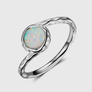 Joyería de piedras preciosas de ópalo para mujer, anillo de estilo bohemio de plata, joyería de plata de ley 925, anillo hecho a mano de tendencia, Regalo para mamá - Product Image 1