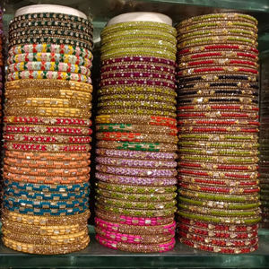 Antique Kundan <b>Bangles</b> Handcrafted Stone Work Designer Kundan Latkan for Women Traditional And Modern Wear - Product Image 1