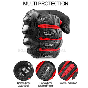 Breathable Custom Made Outdoor Motorbike <b>Gloves</b> Sports PU Leather Waterproof Non-Slip Lightweight Full Finger <b>Touchscreen</b> - Product Image 3