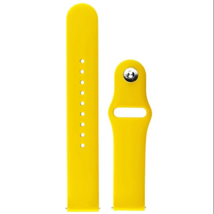 Bracelet de montre sport unisexe jaune JD1606, souple, léger, respirant, durable, réglable, résistant à l'eau, en silicone, 20-22 mm - Product Image 1
