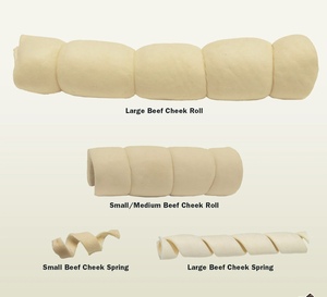 Recién llegado, precio competitivo, golosinas para entrenamiento de mascotas, rollo para mejillas de ternera, masticar cuero crudo para perros, Dental palillo, aperitivos, comida saludable para perros - Product Image 1