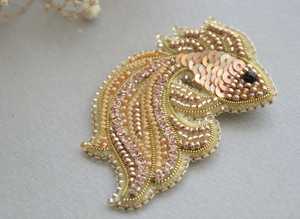 Beaded brooches Handmade designer brooch. High quality accessories. <b>Unique</b> design brooch. <b>Baby</b> shower best <b>gift</b>. - Product Image 5