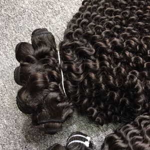 Produit de haute qualité trame de cheveux noir Jerry Curl paquet de cheveux vierges cheveux crus un donneur 150% densité pour les femmes - Product Image 5