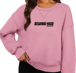 Sweatshirts tricotés OEM Crewneck casual Broderie Lettres Loose Drop Shoulder Figures Manches Longues Respirant Écologique - Product Image 1