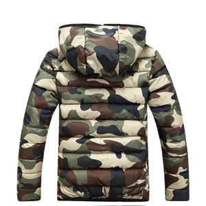 Veste matelassée imperméable à capuche pour homme, logo personnalisable sur le devant, vêtements d'extérieur décontractés pour l'hiver, isolation légère, coton de haute qualité - Product Image 6