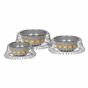Bol pour animaux de compagnie moderne noir en gros avec un design mignon de visage de chat blanc, bol pour nourriture et eau pour chat et chien avec support en fil métallique, ensemble de fournitures - Product Image 2