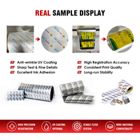 Machine d'impression flexographique pour étiquettes de blisters en feuille d'aluminium avec sécheur UV LED et traitement corona céramique